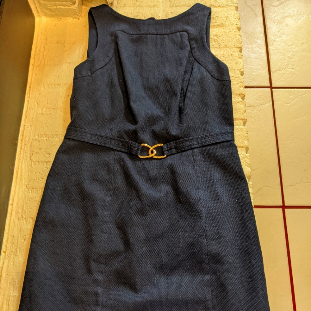 Fantastic Tommy Hilfiger Zip Up Navy Blue Dress Size 10